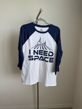 Disney Navy & White "I Need Space" Raglan Tee